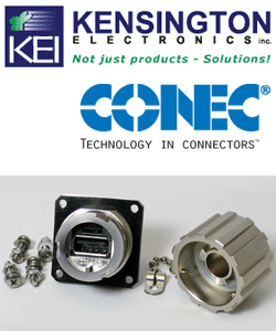 CONEC's bayonet-locking industrial USB 2.0 connector
